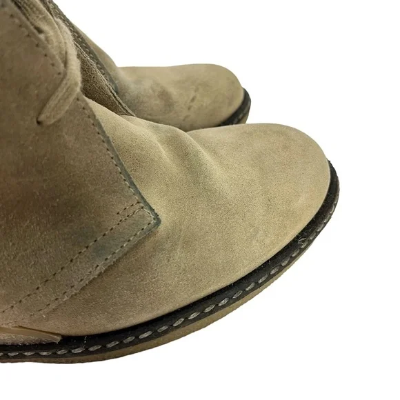 J CREW MACALISTER Wedge Boots Ankle Booties Genuine Leather Suede Shoes sz 8 - Picture 4 of 16